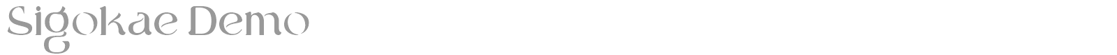 Sigokae font preview
